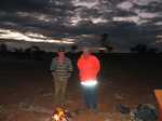 Pre-sunrise visitors. Matt and Jim
