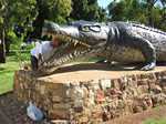 Full size replica of biggest crock caught