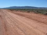 The open road. Flinders ranges on the right