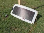 Solar panel with temporary clamp repair