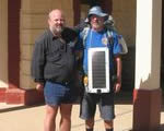 Hawker hotel licensee John Starling & Jeff in full road gear (we're going fishing in the 'Gulf')