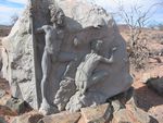 Rock carving on the road side