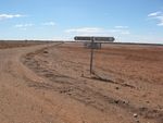Cross road. At Beverly uranium mine turnoff