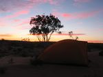 A good camping spot and a (near) picture perfect sunset