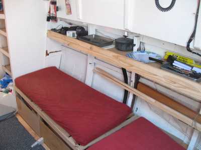 Bench seat and "book" shelf